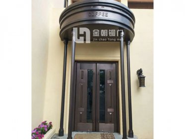 濟(jì)南歷城區(qū)別墅庭院銅門廠家安裝案例
